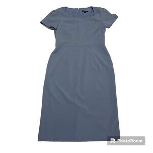 Preston and York Light Blue Sheath Dress - Size 14 - Back Split - Zipper Dress